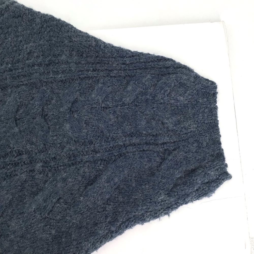 Free People Blue Short Sleeve Bat Wing Acrylic Wool Sweater Top Size Small - Picture 12 of 13